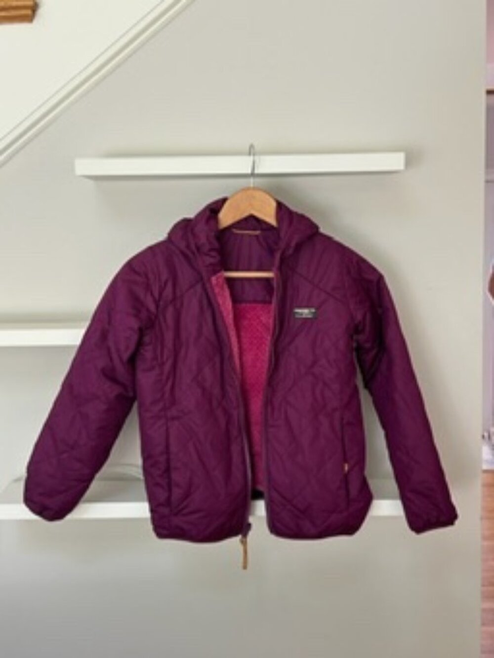L.L.Bean Girls' Fleece-Lined Quilted Jacket — Plum/Purple